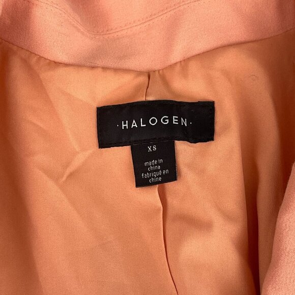 Halogen Single-Breasted Long Sleeve Blazer Business Pockets Peach Pink‎ Women XS - Picture 5 of 13